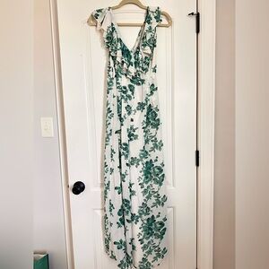 BigHit Fashion Green and Cream Floral Top